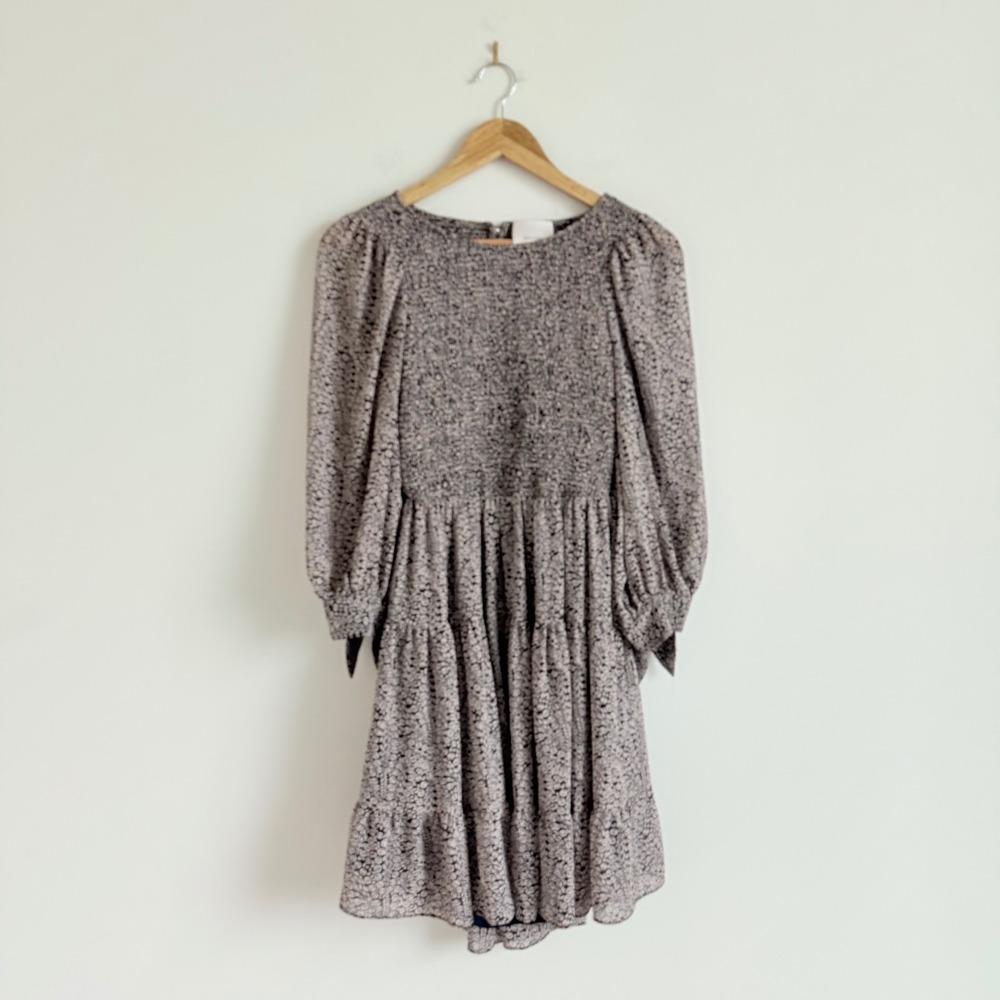Women's Cinq A Sept Annabelle Open Back Print Crepe‎ De Chine Floral Mini Dress - Picture 3 of 9